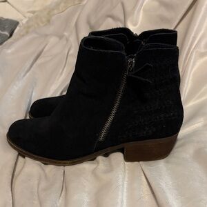 Kensie Black Suede Ankle Boots